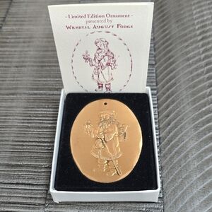 Wendell August Forge Gold Santa Ornament